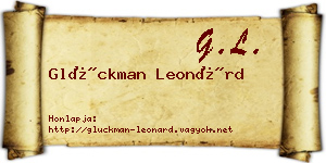 Glückman Leonárd névjegykártya